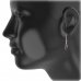 BG earring oval 483-G91 - Metal: Silver 925 - rhodium, Stone: Moldavit and garnet