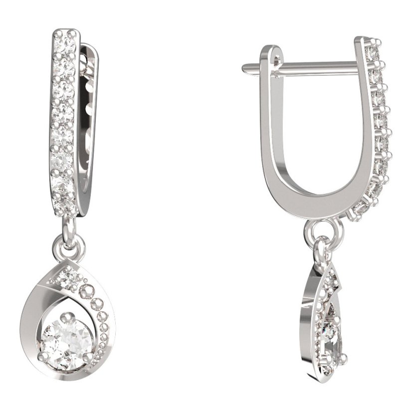 BeKid dětské náušnice 1242 Bílé zlato - 585 Diamant