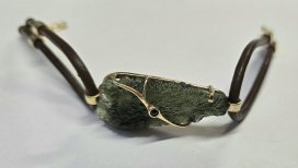 BG náramek přírodní kámen-Vltavín 017