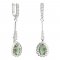 BG earring drop stone  519-B93 - Metal: Silver 925 - rhodium, Stone: Garnet