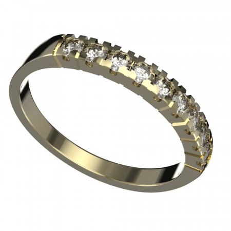 BG zlatý diamantový prstýnek 1150 /zásnubní-snubní/ - Kov: Bílé zlato 585, Kámen: Diamant lab-grown