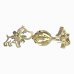 BeKid, Gold kids earrings -1159 - Switching on: Screw, Metal: Yellow gold - 585, Stone: Green cubic zircon