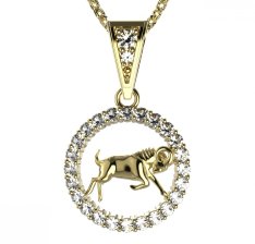 BG zlatý diamantový přívěšek Beran 052 Žluté zlato - 585 Diamant lab-grown
