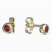 BeKid, Gold kids earrings -101 - Switching on: Puzeta, Metal: Yellow gold 585, Stone: Red cubic zircon