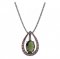 BG pendant oval 478-90 - Metal: Silver 925 - rhodium, Stone: Garnet