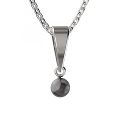 BG zlatý přívěšek 1290 s perlou Bílé zlato - 585 Bílý kubický zirkon