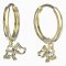 BeKid, Gold kids earrings -1159 - Switching on: Pendant hanger, Metal: Yellow gold 585, Stone: Light blue cubic zircon