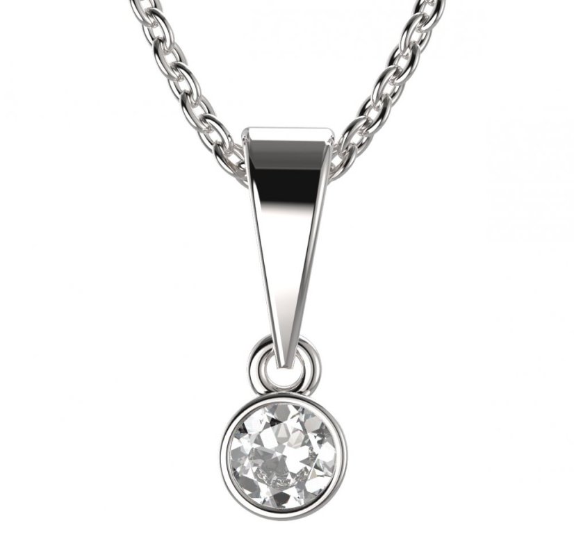 BG zlatý přívěšek  722 Bílé zlato - 585 Diamant