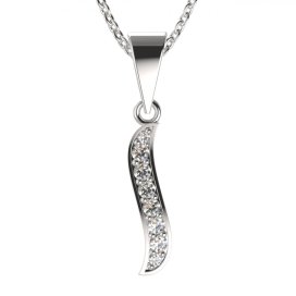 BG zlatý přívěšek  863 Bílé zlato - 585 Diamant