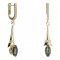 BG earring oval 483-C91 - Metal: Silver 925 - rhodium, Stone: Garnet
