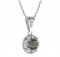 BG pendant circular 472-2 - Metal: Silver 925 - rhodium, Stone: Garnet