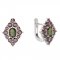 BG garnet earring 422-07 - Metal: Silver 925 - rhodium, Stone: Garnet