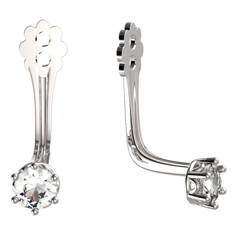 BeKid zlatý kompoment dětské náušnice 3MM - 3 Bílé zlato - 585 Diamant