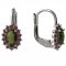 BG earrings with natural garnet or moldavian 1482