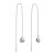 BG zlaté diamantové náušnice 732 Bílé zlato - 585 Diamant lab-grown