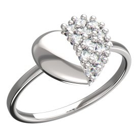 BeKid dětský prsten srdíčko 865 Bílé zlato - 585 Bílý kubický zirkon