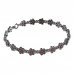 BG bracelet 520 - Metal: Silver 925 - ruthenium, Stone: Moldavit and garnet