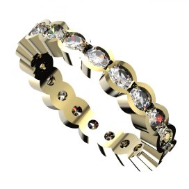 BG zlatý prstýnek 364 Žluté zlato - 585 Diamant