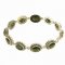 BG garnet bracelet 435 - Metal: Silver 925 - rhodium, Stone: Moldavite and cubic zirconium