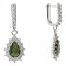 BG drop stone earring 186-94 - Metal: Silver 925 - rhodium, Stone: Garnet