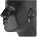 BG  earring 454-R7 drop stone - Metal: Silver 925 - rhodium, Stone: Garnet