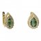 BG earring drop stone  519-90 - Metal: Silver 925 - rhodium, Stone: Garnet