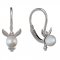 BeKid children's earrings with pearl 1396 - Einschalten: Puzeta, Metall: Roségold 585, Stein: weiße Perle