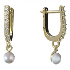 BeKid dětské náušnice 1290 s perlou Žluté zlato - 585