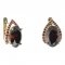 BG earring oval 480-90 - Metal: Silver 925 - rhodium, Stone: Garnet
