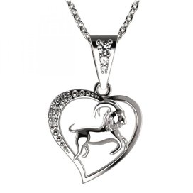 BG zlatý přívěšek Kozoroh 042 Bílé zlato - 585 Diamant