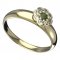 BG vltavínový prsten 552T - Kov: Bílé zlato 585, Kámen: Vltavín a  kubický zirkon