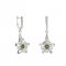 BG earring star 521-G91 - Metal: Silver 925 - rhodium, Stone: Moldavit and garnet