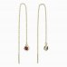 BeKid, Gold kids earrings -101 - Switching on: Chain 9 cm, Metal: Yellow gold 585, Stone: Red cubic zircon
