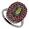 BG ring oval 251-I - Metal: Silver 925 - rhodium, Stone: Garnet