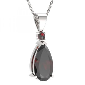 BG přívěs český přírodní granát  427 Stříbro 925 - rhodium Granát