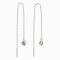 BeKid, Gold kids earrings -101 - Switching on: Chain 9 cm, Metal: White gold 585, Stone: Red cubic zircon