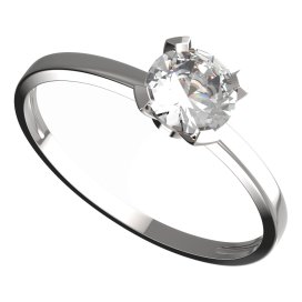 BG zlatý prstýnek 558 C Bílé zlato - 585 Diamant