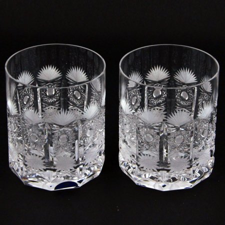 Set of two crystal hand cut glasses Šafránek 629 ORQQI0157