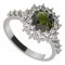 BG ring 098-Z circular - Metal: Silver 925 - rhodium, Stone: Garnet