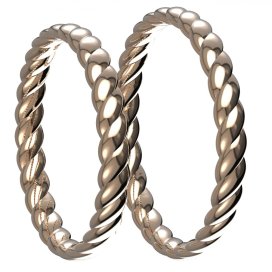 BG zlatý snubní prsten SN15 Dámský Růžové zlato 585 (30-90dní)