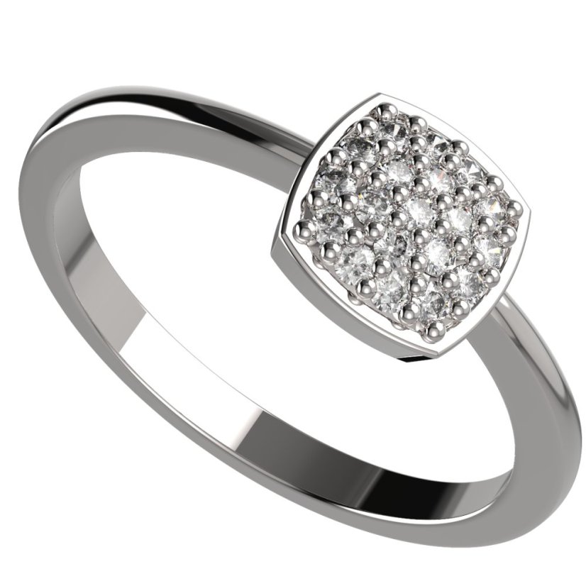 BG zlatý  prstýnek 1581 Bílé zlato - 585 Diamant