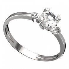 BG zlatý prstýnek 885 L Bílé zlato - 585 Diamant