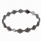 BG bracelet 157 - Metal: White gold 585, Stone: Moldavit and garnet
