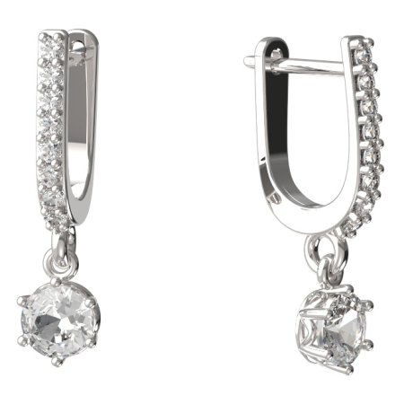 BeKid dětské náušnice 1294 Bílé zlato - 585 Diamant
