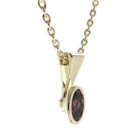 Zlatý přívěsek s růžovým zirkonem, žluté zlato 585 – 559