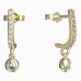 BeKid, Gold kids earrings -101 - Switching on: Chain 9 cm, Metal: Yellow gold 585, Stone: Red cubic zircon