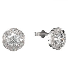 BG zlaté náušnice  994 Bílé zlato - 585 Diamant