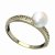 BG zlatý prstýnek s perlou 561 E Žluté zlato - 585 Diamant a perla