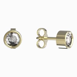 BG zlaté náušnice 771 Žluté zlato - 585 Diamant