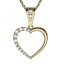 BG zlatý diamantový přívěšek srdíčko 1254 Žluté zlato - 585 Diamant lab-grown